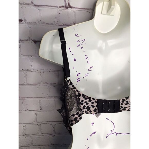 34DD Victoria's Secret Biofit Demi Uplift Bra Underwire Animal Print (228) - Picture 12 of 14